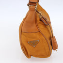 PRADA Shoulder Bag Nylon Orange Gold Auth 154692-3