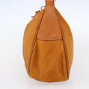 PRADA Shoulder Bag Nylon Orange Gold Auth 154692-4
