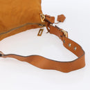 PRADA Shoulder Bag Nylon Orange Gold Auth 154692-7