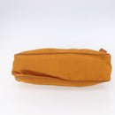 PRADA Shoulder Bag Nylon Orange Gold Auth 154692-5