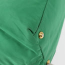 PRADA Hand Bag Nylon Green Gold Auth 154693-9