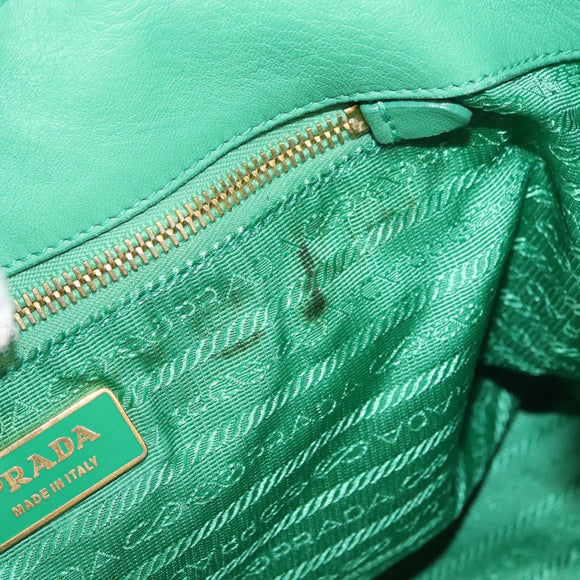 PRADA Handtasche Nylon Grün Gold Orig. 154693