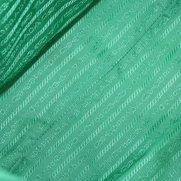 PRADA Hand Bag Nylon Green Gold Auth 154693