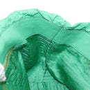 PRADA Hand Bag Nylon Green Gold Auth 154693-20
