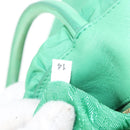 PRADA Hand Bag Nylon Green Gold Auth 154693-12