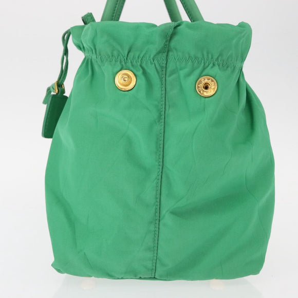 PRADA Handtasche Nylon Grün Gold Orig. 154693