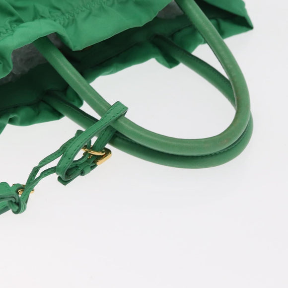 PRADA Handtasche Nylon Grün Gold Orig. 154693