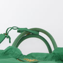 PRADA Hand Bag Nylon Green Gold Auth 154693-8
