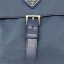 PRADA Shoulder Bag Nylon Light Blue Silver Auth 154694-10