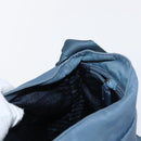 PRADA Shoulder Bag Nylon Light Blue Silver Auth 154694-21