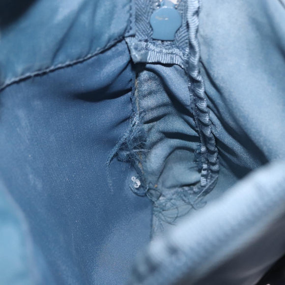 PRADA Shoulder Bag Nylon Light Blue Silver Auth 154694