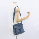 PRADA Shoulder Bag Nylon Light Blue Silver Auth 154694-26