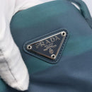 PRADA Shoulder Bag Nylon Light Blue Silver Auth 154696-17