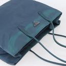 PRADA Shoulder Bag Nylon Light Blue Silver Auth 154696-6