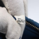 PRADA Gathered Hand Bag Nylon 2way Blue Gold Auth 154697-25