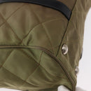 PRADA Chain Shoulder Bag Nylon Beige Silver Auth 154698-16