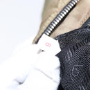 PRADA Chain Shoulder Bag Nylon Beige Silver Auth 154698-12