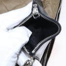 PRADA Chain Shoulder Bag Nylon Beige Silver Auth 154698-26