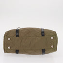 PRADA Chain Shoulder Bag Nylon Beige Silver Auth 154698-5