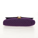 PRADA Chain Shoulder Bag Nylon Purple Gold Auth 154699V-5