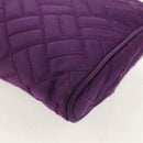 PRADA Chain Shoulder Bag Nylon Purple Gold Auth 154699V-17