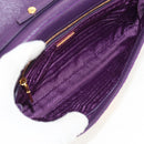 PRADA Chain Shoulder Bag Nylon Purple Gold Auth 154699V-10