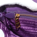 PRADA Chain Shoulder Bag Nylon Purple Gold Auth 154699V-23