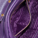 PRADA Chain Shoulder Bag Nylon Purple Gold Auth 154699V-24
