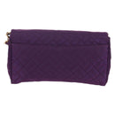PRADA Chain Shoulder Bag Nylon Purple Gold Auth 154699V-2