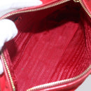 PRADA Umhängetasche Nylon Rot Gold Auth 154700V-10