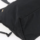 PRADA Tote Bag Nylon Black Gold Auth 154701-14