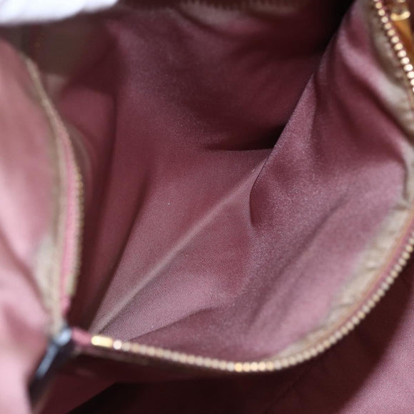 PRADA Tote Bag Nylon Black Gold Auth 154701