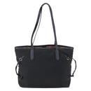 PRADA Tote Bag Nylon Black Gold Auth 154701-2