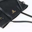PRADA Tote Bag Nylon Black Gold Auth 154701-6