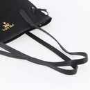 PRADA Tote Bag Nylon Black Gold Auth 154701-7