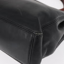 CHANEL COCO Mark Hand Bag Leather Black CC Auth 154703-17