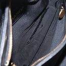 CHANEL COCO Mark Hand Bag Leather Black CC Auth 154703-10