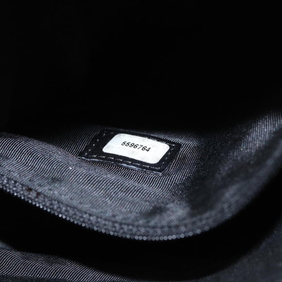 CHANEL COCO Mark Hand Bag Leather Black CC Auth 154703