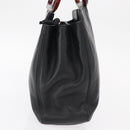 CHANEL COCO Mark Hand Bag Leather Black CC Auth 154703-4