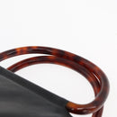 CHANEL COCO Mark Hand Bag Leather Black CC Auth 154703-14