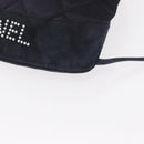 CHANEL Matelasse Backpack Satin Navy CC Auth 154704-15