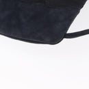 CHANEL Matelasse Backpack Satin Navy CC Auth 154704-17