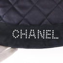 CHANEL Matelasse Backpack Satin Navy CC Auth 154704-18
