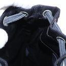 CHANEL Matelasse Backpack Satin Navy CC Auth 154704-18