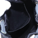 CHANEL Matelasse Backpack Satin Navy CC Auth 154704-22