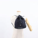CHANEL Matelasse Backpack Satin Navy CC Auth 154704-23