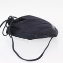 CHANEL Matelasse Backpack Satin Navy CC Auth 154704-4