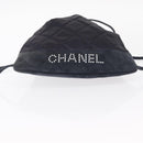 CHANEL Matelasse Backpack Satin Navy CC Auth 154704-9