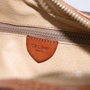 CELINE Macadam Canvas Shoulder Bag PVC Leather Brown Gold Auth 154705-15
