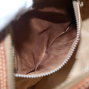 CELINE Macadam Canvas Shoulder Bag PVC Leather Brown Gold Auth 154705-20